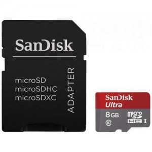 Карта памяти MicroSDHC SanDisk Ultra 8Gb UHS-I (SDSDQUAN-008G-G4A)  (12820)
