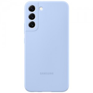 Клип-кейс Samsung Silicone Cover для Galaxy S22+ Голубой (EF-PS906TLEGRU)  (13134)